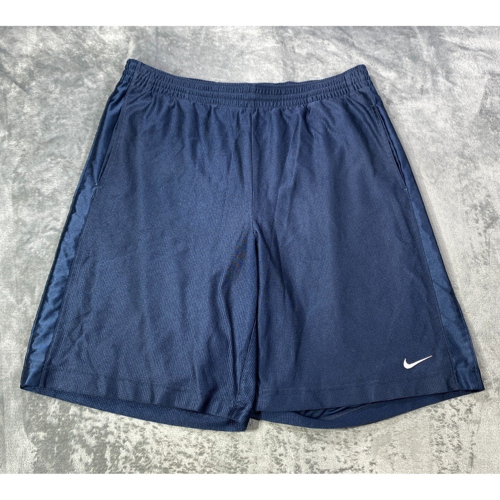 Nike Dazzle Shorts Mens 2XL Blue Geometric Silky Shiny Shimmer Basketball Y2K